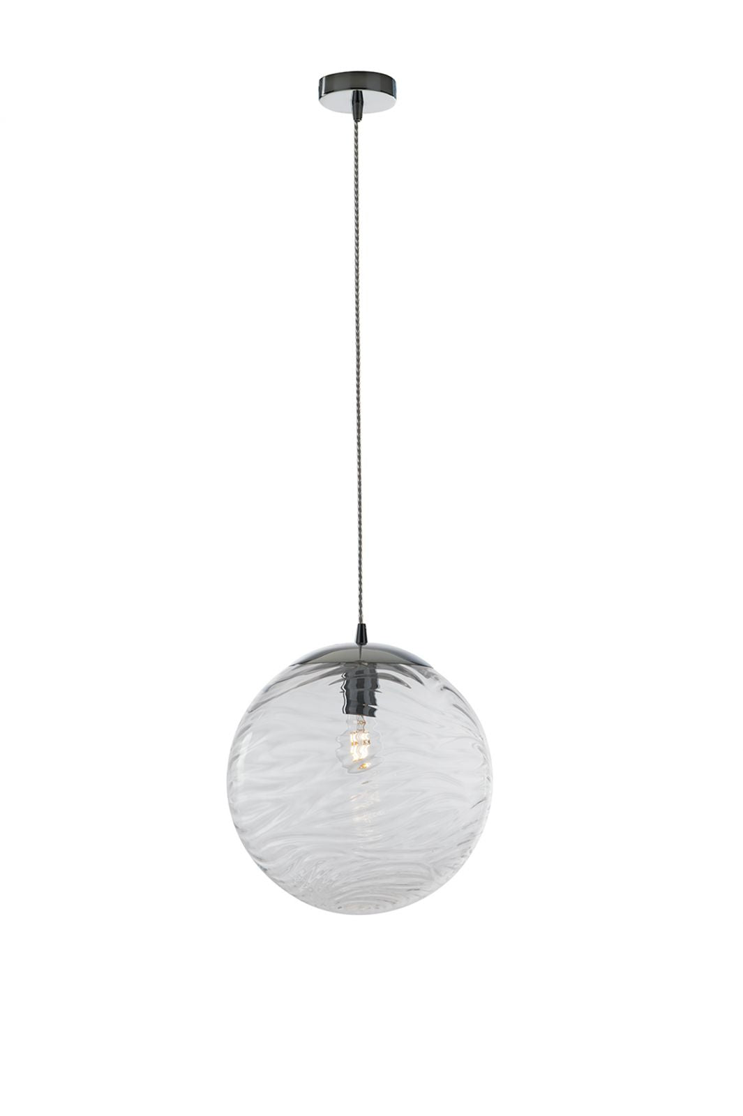 Sospensione sfera vetro ad onde 1XE27 non incl. trasparente d.33.4cm NEREIDE-G-S1-TR Sospensione sfera vetro ad onde 1XE27 non incl. trasparente d.33.4cm NEREIDE-G-S1-TR